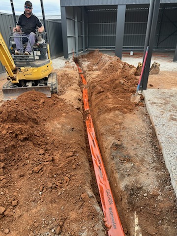 Underground electrical cabling work by Active Electrical & Maintenance