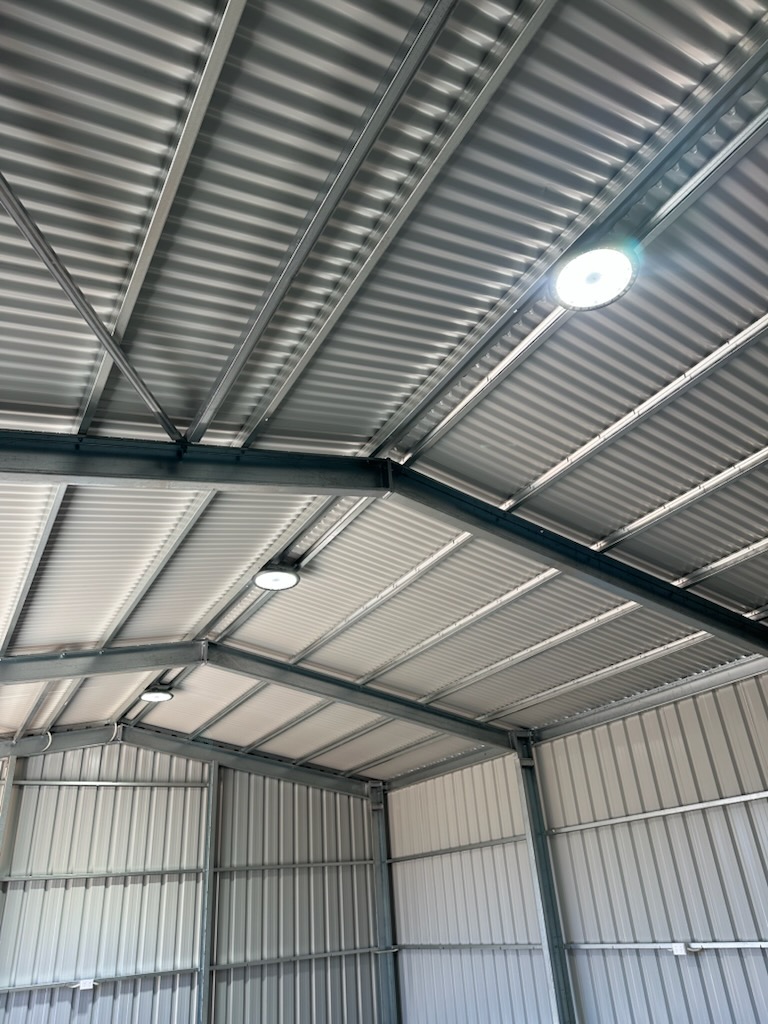 Workshop lighting installation completed by Active Electrical & Maintenance