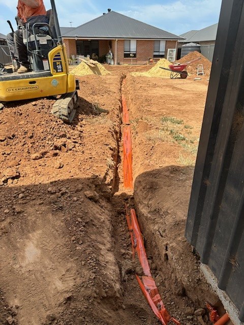 Underground electrical conduit installation by Active Electrical & Maintenance